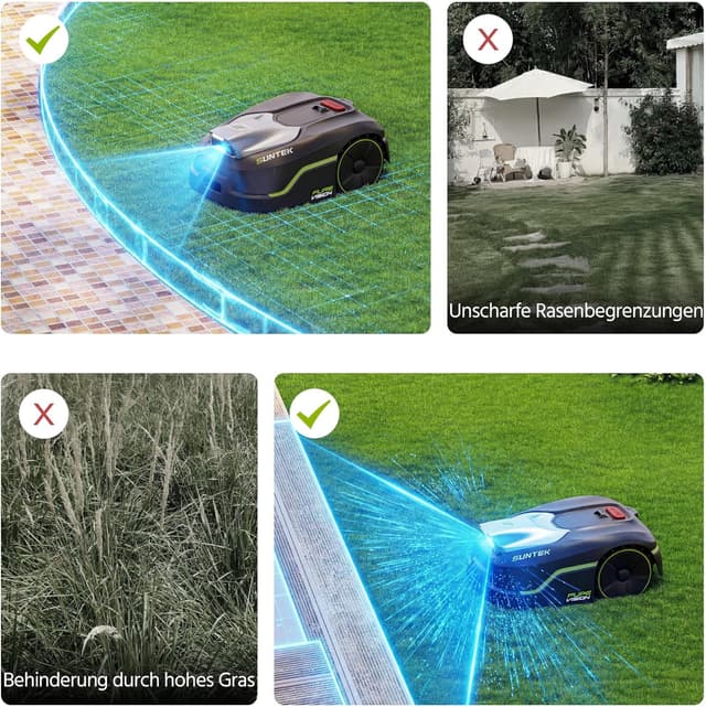 Thumbnail 6 de SUNTEK Mähroboter ohne Begrenzungskabel mit AI Vision-Kamera – für bis zu 600 m²