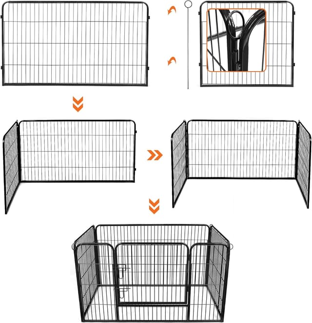 Thumbnail 2 de Feandrea PPK04BK parc métallique 122×80×70 cm