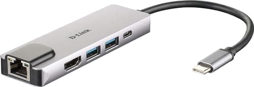 Detalle de D-Link DUB-M520 hub USB-C 5 en 1 con HDMI 4K y PD 60W