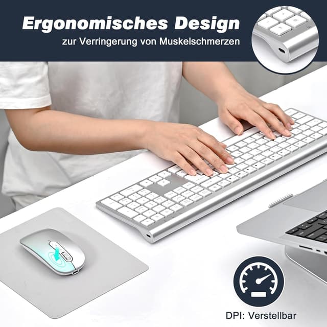 Detalle 2 de cimetech Tastatur Maus Set 100 Std ⌨