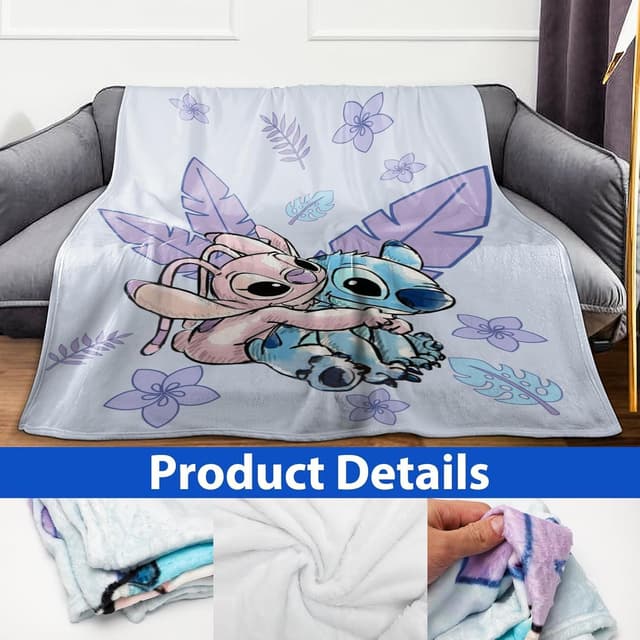 Detalle de DASIAUTOEM Zeichentrickfilm Decke aus Polyesterfleece – Kuscheldecke für Kinder, Sofa & Bett