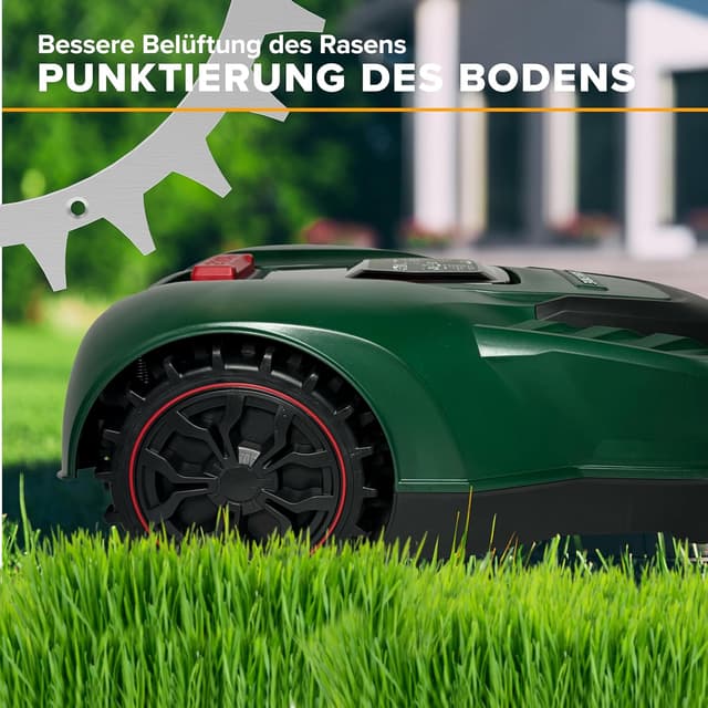 Detalle 2 de ROBO CLAWS : pointes de traction pour robots tondeuses Parkside PMRA/PMRDA/PAMR/PAMRS (212 mm) en inox