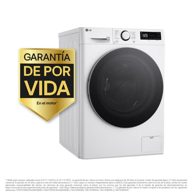 Detalle 2 de LG F4DR6009A1W lavadora secadora 9 kg