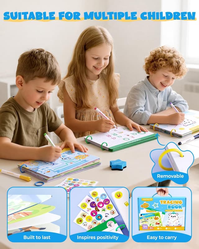 Thumbnail 6 de JUPITEARTH Preschool Tracing Book 54 pages