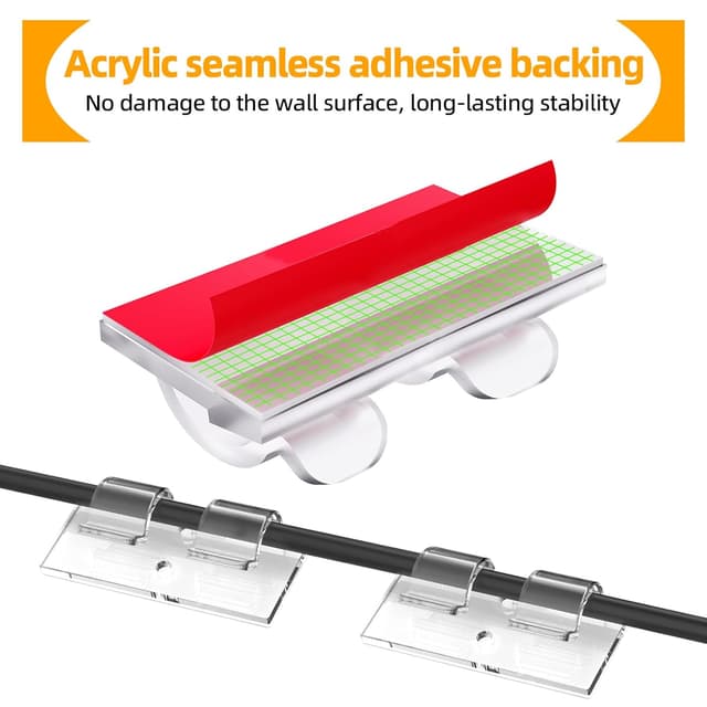 Detalle de BillyBath clip per passacavi 30 pezzi