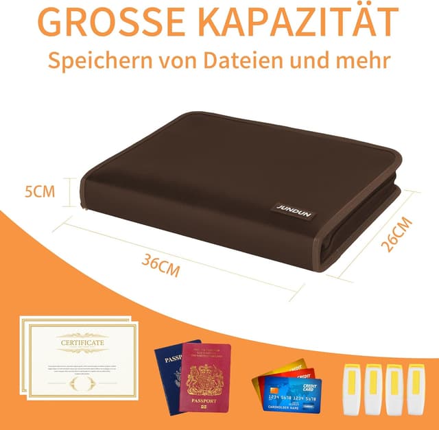 Detalle 2 de JUNDUN Fächermappe A4 mit 13 Fächern