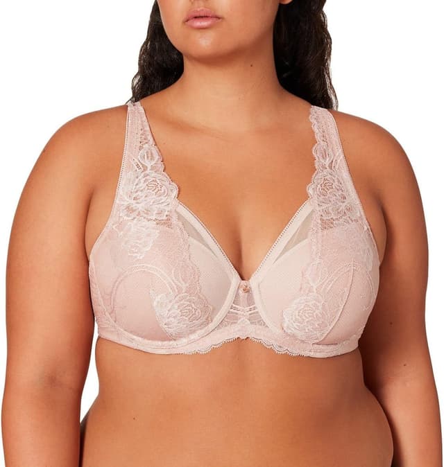 Detalle de Triumph Wild Peony Florale WP women’s padded bra with lace and spacer cups