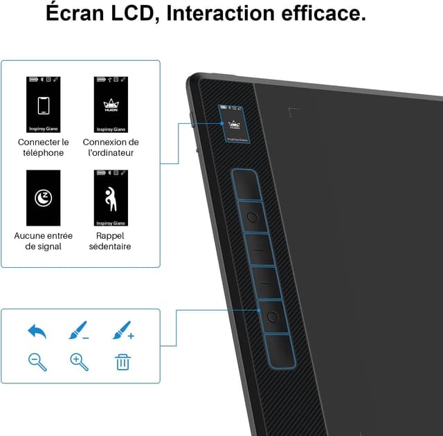 Detalle de HUION G930L tablette graphique 13,6