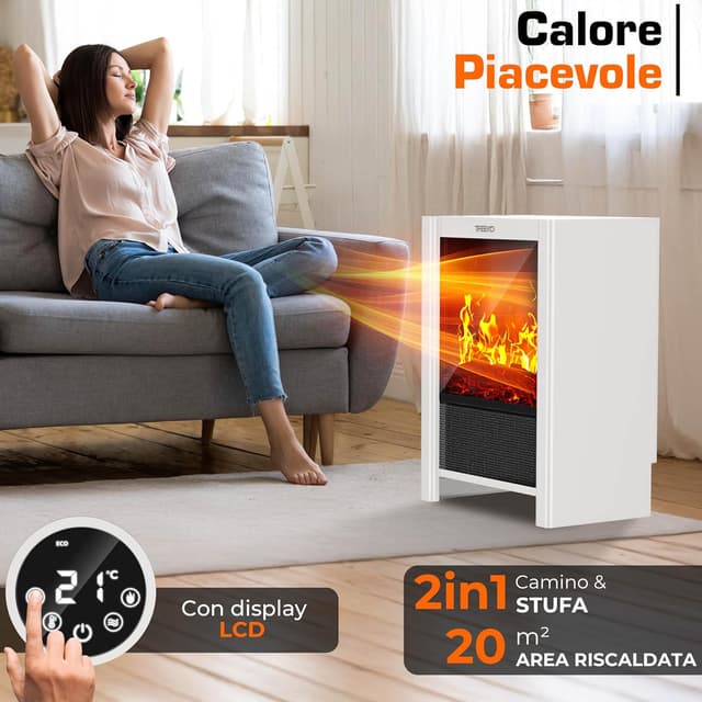 Thumbnail 2 de TRESKO SmartFire Camino Elettrico 2000 W