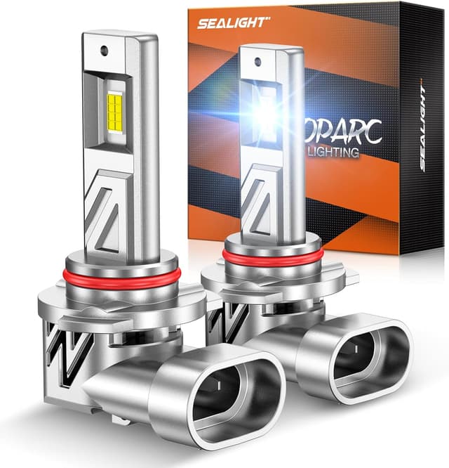 Detalle de SEALIGHT HB3/9005 LED Headlight Bulbs (2-Pack) with Fan, 6500K Cool White, 1:1 Stock Size