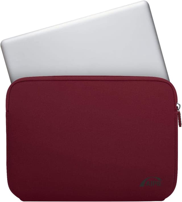 Detalle 2 de AIPIE Laptophülle für 13–14 Zoll (35,5 x 25,5 x 2,5 cm) – stoßfeste Schutzhülle im Sleeve-Format, rot