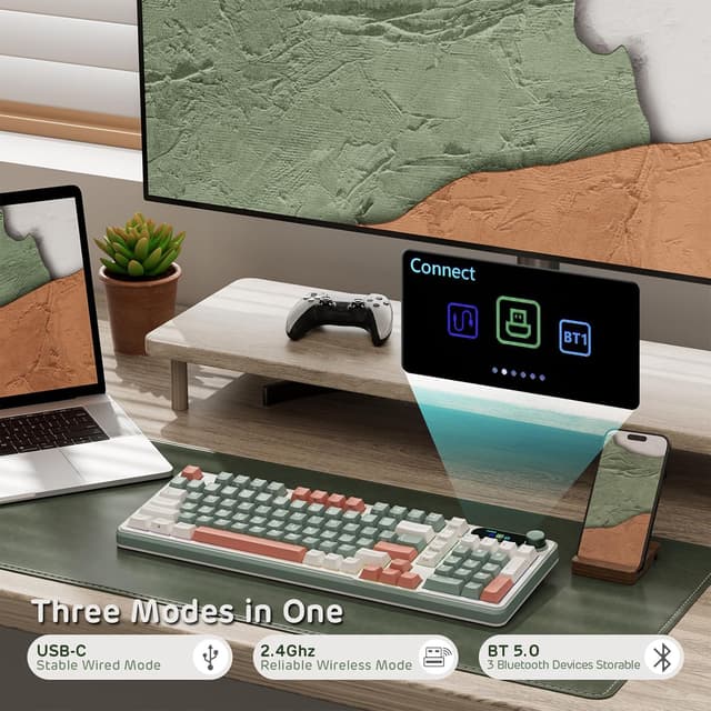 Detalle 2 de RK ROYAL KLUDGE S98 98-Key Wireless Mechanical Keyboard