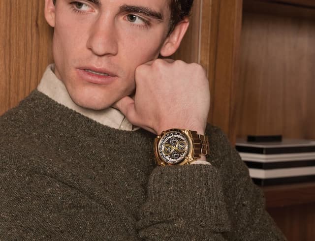 Detalle de Bulova Men’s Icon High Precision Quartz Chronograph Watch (Curved Mineral Crystal)