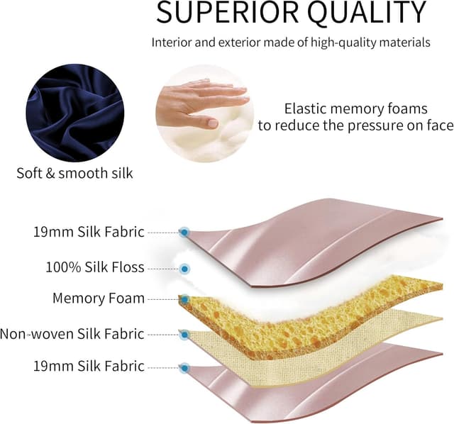 Thumbnail 5 de townsslik máscara de sueño 3D seda 19mm