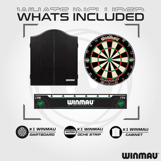 Detalle de Winmau Diamond Plus PDC Tournament Dartboard with Ultra-Thin Wire System
