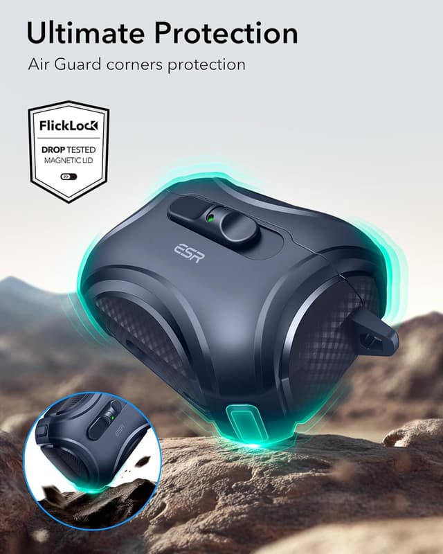 Thumbnail 6 de ESR for AirPods Pro 3 Case (2025) – MagSafe-ready, drop-proof lock & easy open, Blue