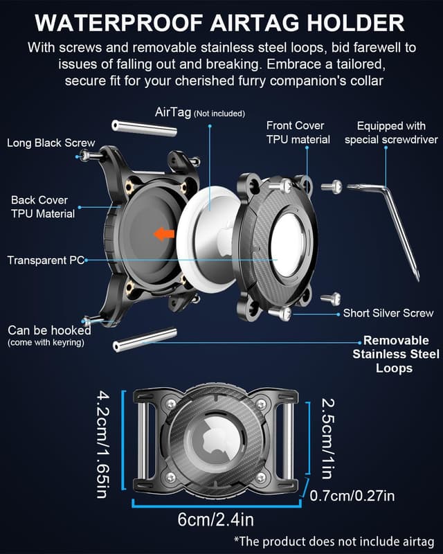 Thumbnail 4 de ONEONTA Airtag Holder for Dog Collars