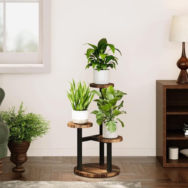 Detalle de 3 tier corner plant stand for indoor plants