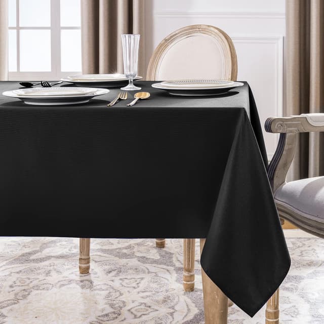 Detalle de Softalker Rectangle Tablecloth (60 x 84 inch) — Waterproof, Stain Resistant, Wrinkle-Free Polyester for Dining & Outdoor