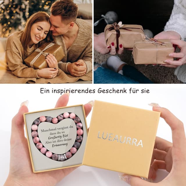 Detalle de Lueaurra Armband aus Natursteinen – Geschenkidee