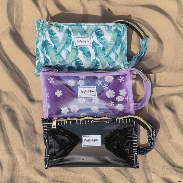 Detalle 2 de The Spirit Store Kosmetiktasche „Kulturtasche“ (Schwarz, transparent) – große XXL Beauty-Organizer für Reisen