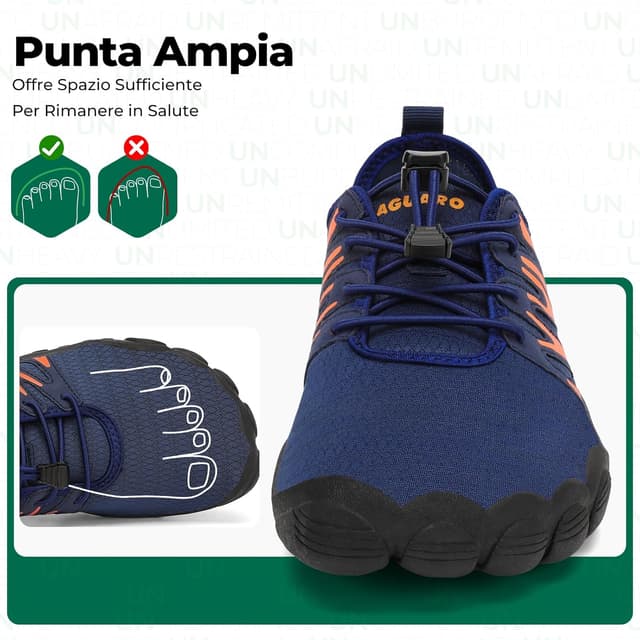 Detalle de SAGUARO Scarpe Barefoot da scoglio uomo con suola antiscivolo e asciugatura rapida, 39-48