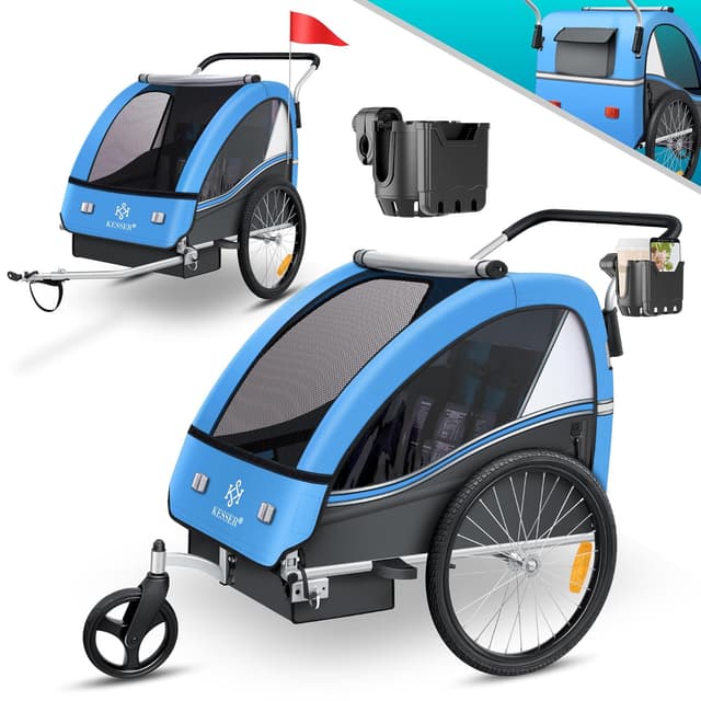 Imagen de KESSER Kinderfahrradanhänger Sport-RX 2in1 40 kg en OfertitasTOP