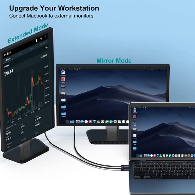 Thumbnail 4 de BENFEI Cable USB-C a DisplayPort 4K, 1.8M - 2 Pack