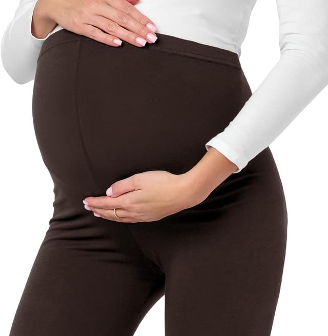 Detalle 2 de Lange Umstandsleggings aus Baumwolle