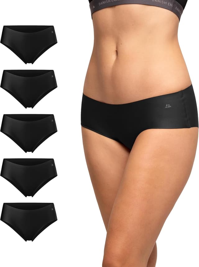 Detalle de Danish Endurance nahtlose Hipster-Slips für Damen (Laserschnitt) – unsichtbar, 3er oder 5er Pack