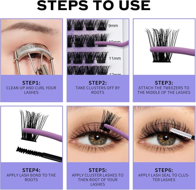 Thumbnail 4 de Kit Pestañas Postizas Individuates D Curl Cluster 8-16mm