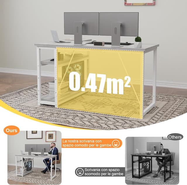 Detalle de TRIUMPHKEY Scrivania ad angolo reversibile 120x80