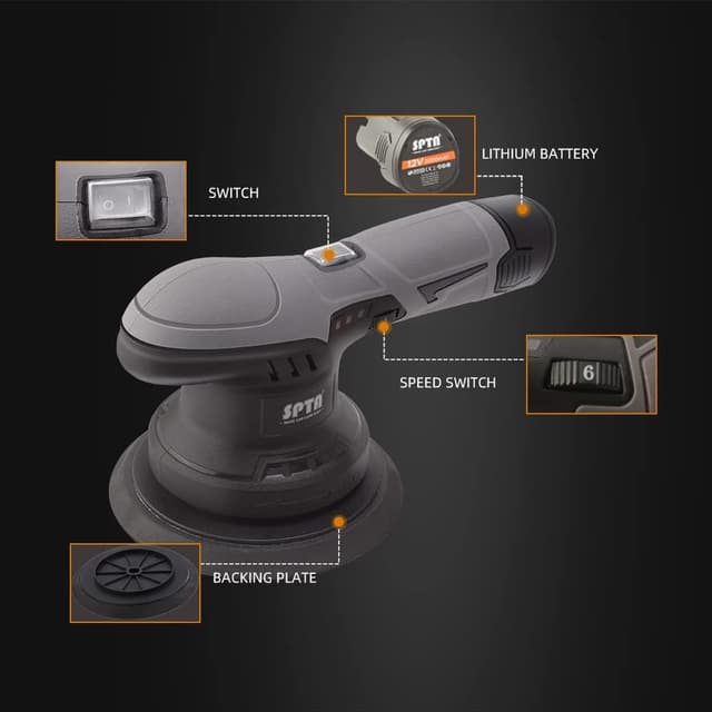 Detalle de SPTA Akku Poliermaschine 125/150 mm