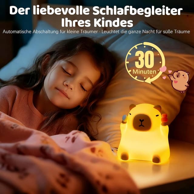 Detalle 2 de NesveCit Capybara Nachtlicht mit Timer