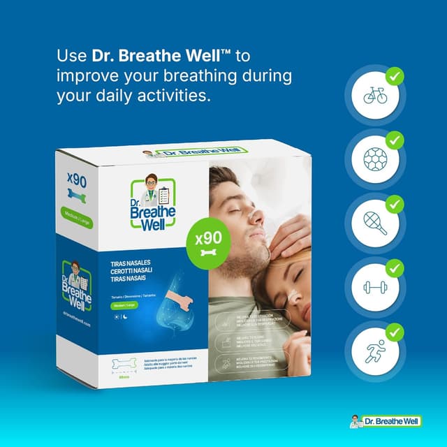 Thumbnail 3 de Dr. Breathe Well 90 tiras nasales L