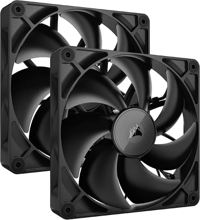 Detalle de CORSAIR iCUE Link RX140 Ventiladores PWM ⚙️ Paquete Doble Negro