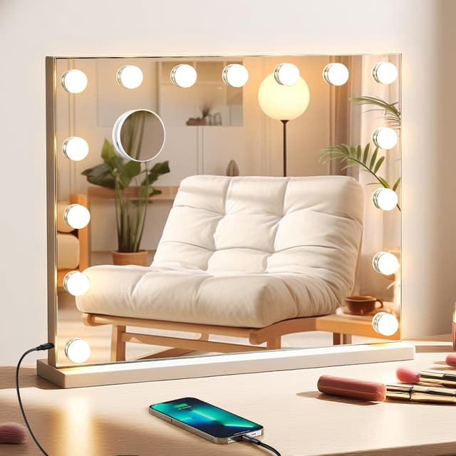 Detalle de FIBRAVE Hollywood Vanity Mirror 58×48cm