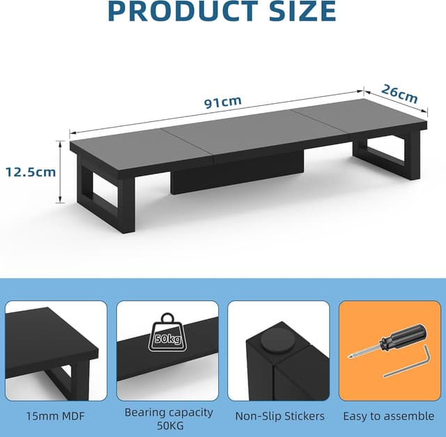 Thumbnail 6 de OYRREU Bildschirmerhöhung 91x26 cm