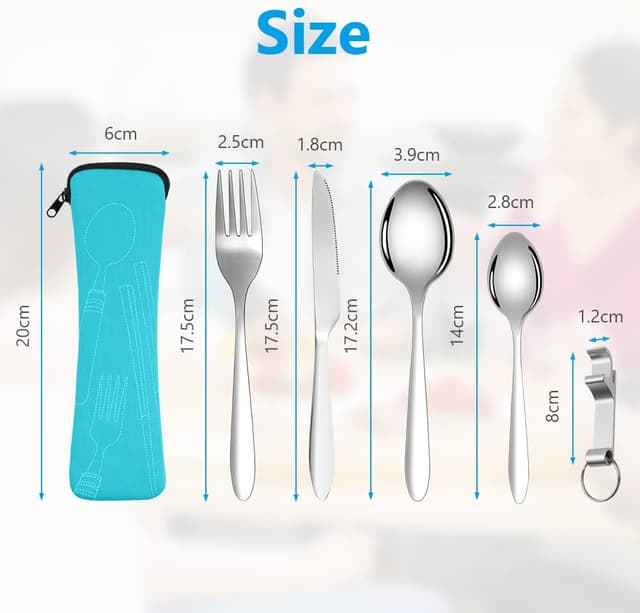 Thumbnail 1 de Vicloon 6PCS Cubiertos para Camping 🥄 - Compactos y Duraderos