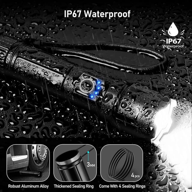 Thumbnail 4 de Blukar LED Taschenlampe Aufladbar 5000mAh Extrema Helligkeit