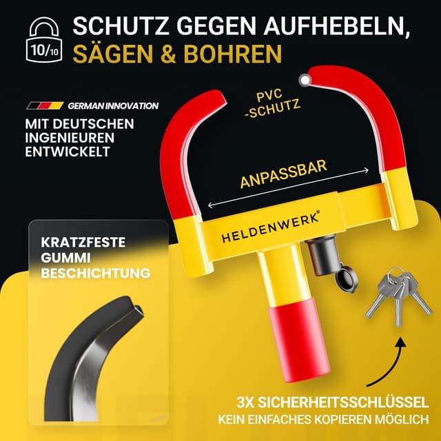 Thumbnail 1 de HELDENWERK Parkkralle 18–30 cm Hochsicherheit