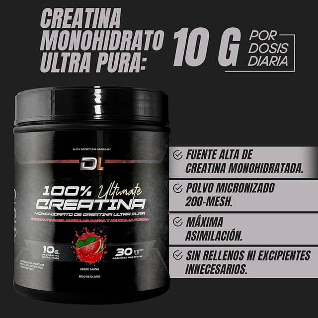 Detalle 2 de Ultimate Creatine Monohidrato Sandía 💪 300g Promueve músculo