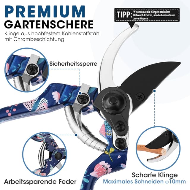 Thumbnail 5 de WORKPRO Gartenwerkzeug Set 4-tlg. blau