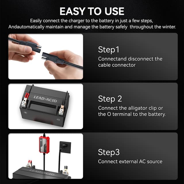 Thumbnail 6 de Foval Automatic Trickle 12V 1000mA Battery Charger