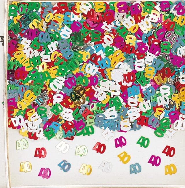 Imagen de Amscan Confettis Multicolore 40 ans métallique pour fête anniversaire 🎉 en OfertitasTOP