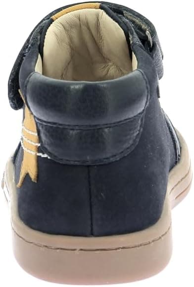 Detalle de Kickers Tackstari : bottillons garçon en cuir, laçage et patte auto-agrippante