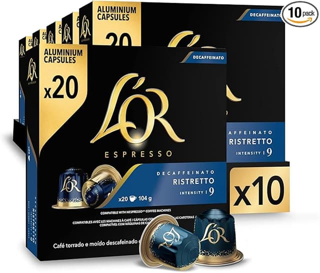 Imagen de L'OR Espresso Ristretto Decaffeinato | 200 Cápsulas Nespresso en OfertitasTOP