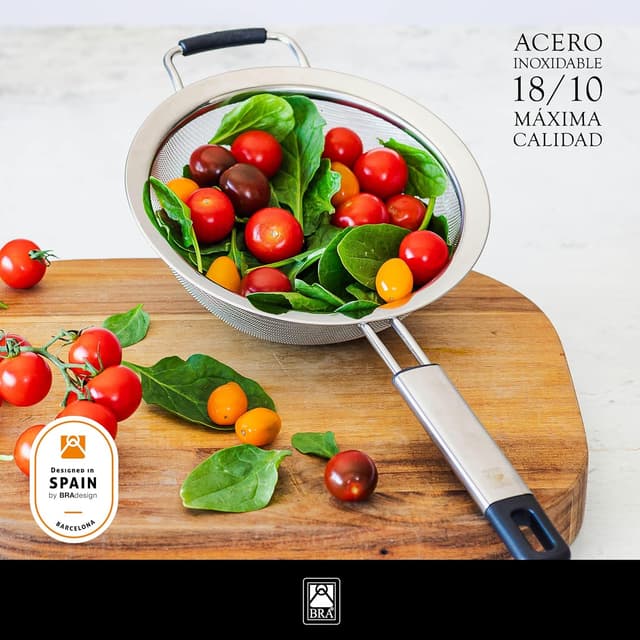 Thumbnail 3 de BRA Set 3 coladores 12-16-19 cm acero inox 18/10