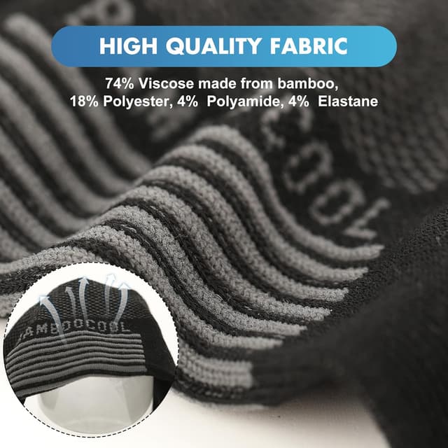 Thumbnail 4 de BAMBOO COOL Men's Ankle Socks 8 Pack