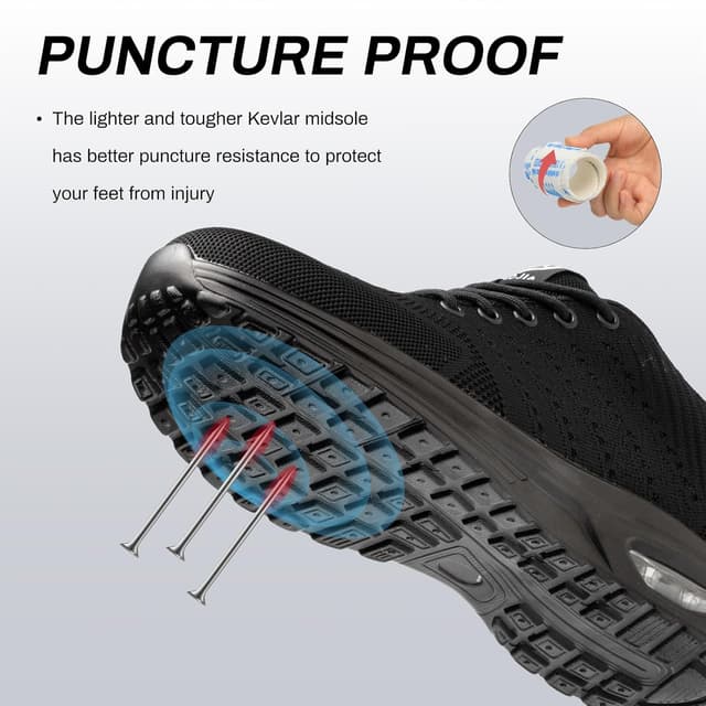 Detalle 2 de Hitopteu steel toe trainers 200J protection